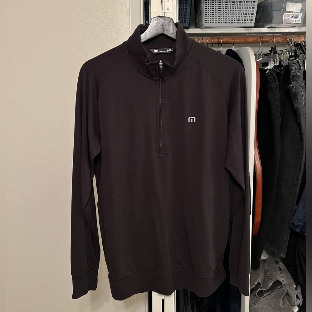 Travis Mathew Black Pullover Zip Collar - Small